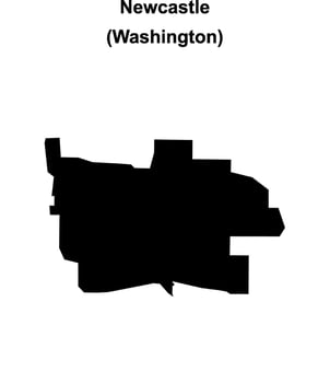 Newcastle, Washington blank outline map vector