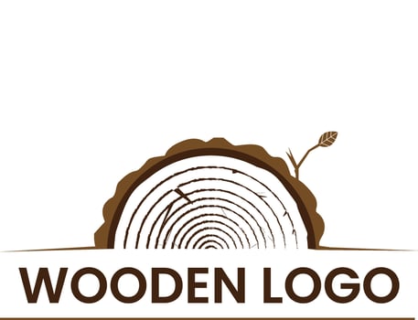 Wooden Log Cross Section Logo vector