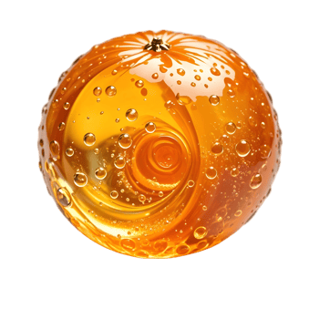 A glass ball with water droplets on it png