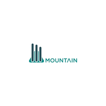 Simple mountain logo design with unique concept vector