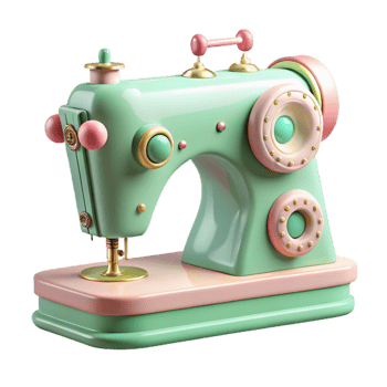 magnificent creative A Hand-illustrated Cutout of Stylized Vintage Sewing Machine with Intricate detailed png