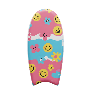 Happy Smiley Face Surfboard Fun Summer Beach Toy png
