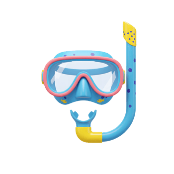 Kids Diving Mask and Snorkel Set Fun Summer Water Gear png