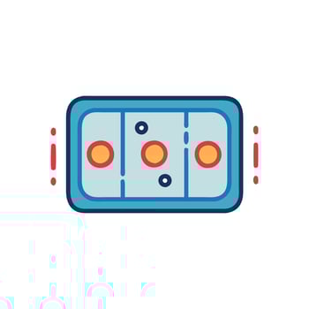 Air Hockey Table Game Icon vector