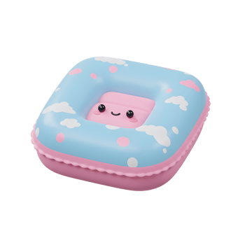 Adorable Cloud Donut Pool Float for Kids Summer Fun png