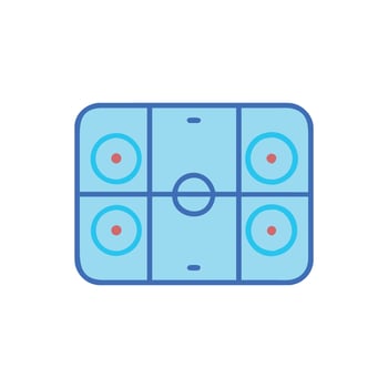 Creative Ice Hockey Rink Icon for Design vector