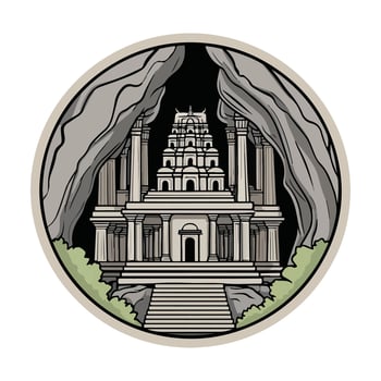 Forgotten Mystical Ruins vector