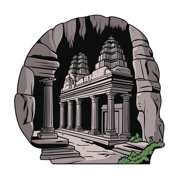 Tranquil Remains of History vector