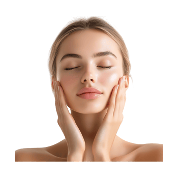 A Young Women Soft Touch on Her Silky Skin png