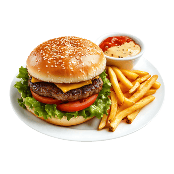 Zinger Burger Combo with Fries png