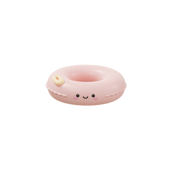 Adorable Pink Donut Pool Float Summer Fun png