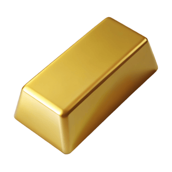 gold bar 3d isolated png