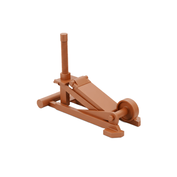 3D Render of a Brown Scissor Jack for Car Repair png