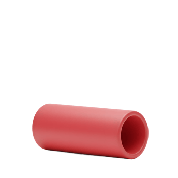 Red Cylinder Product Mockup Isolated on White Background png
