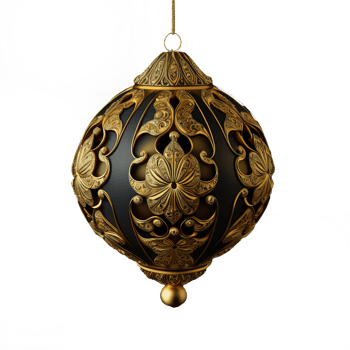 Golden Ornament A Luminous Treasure on Ethereal Canvas png