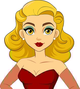 Glamorous Blonde Woman Art with Elegant Makeup Ideal for Fashion Designs vector