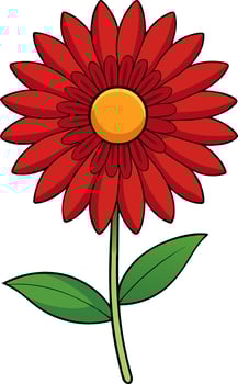 Bold Red Flower Illustration for Decorative Design and Creative Projects vector