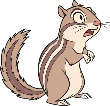 Cute Cartoon Chipmunk Illustration Perfect for Children's Books and Animation vector