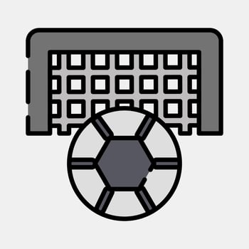 Icon football. Sports elements. Icon in filled line style. vector