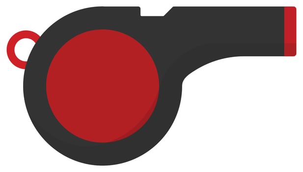Whistle flat icon. vector