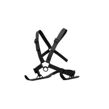 Black Snow Sled Harness for Winter Fun and Safety png