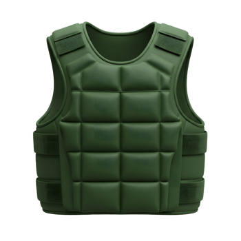 Protective Padded Vest Military Tactical Green Body Armor png