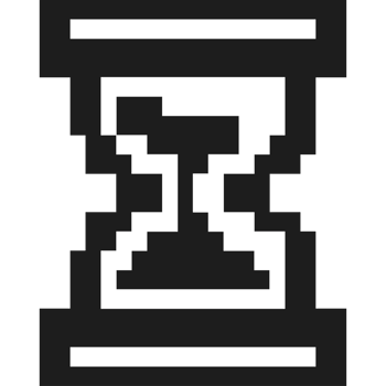 pixelated black hourglass png