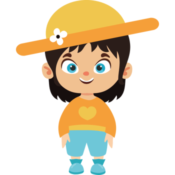 little girl wearing spring clothes png