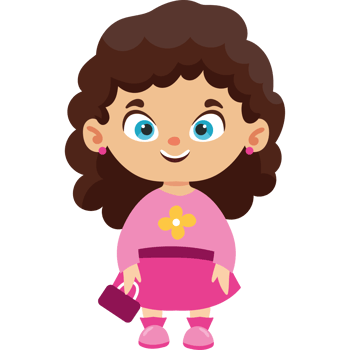 girl wearing spring clothes illustration png
