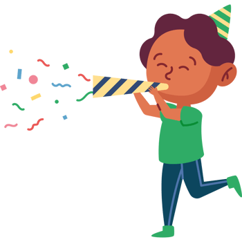 cheerful boy celebrating png
