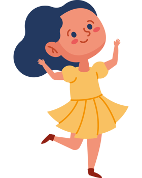 happy girl dancing png