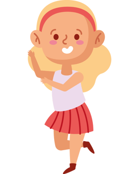 cartoon girl dancing png