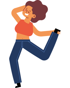 dancing cute woman png