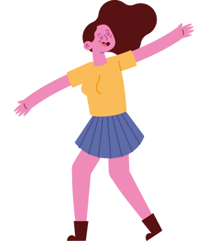 dancing smiling woman png