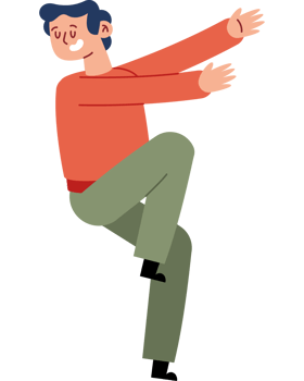dancing happy man character png
