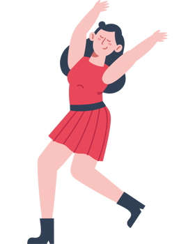 dancing young woman illustration png