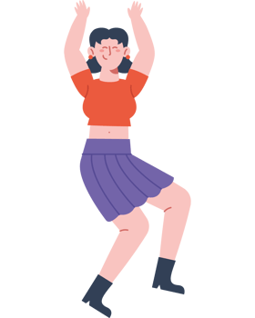 dancing woman character png