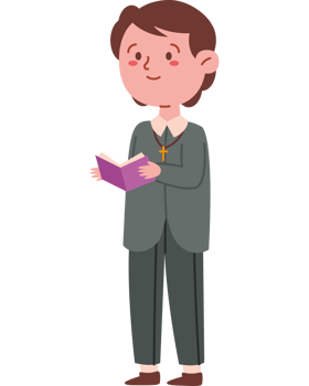 cute boy making first communion png