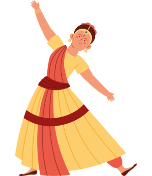 indian woman dancing bharatanatyam png