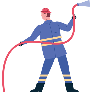 firefighter with hose png