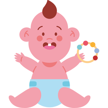 baby playing with plastic toy png