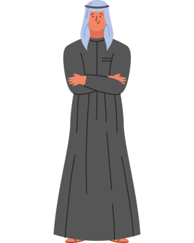 bedouin man standing png