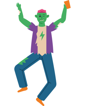 dancing zombie birthday party png