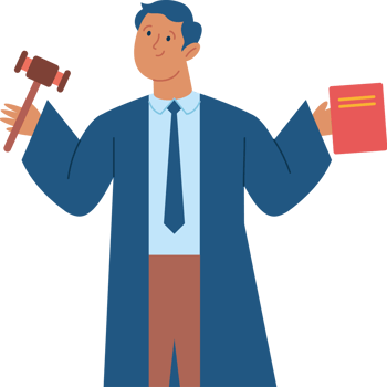 judge man with gavel and book png
