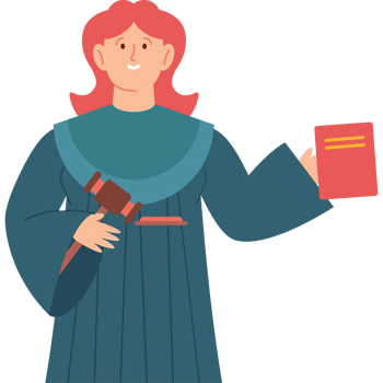 judge with gavel and book png