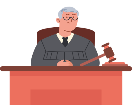 judge man in courtroom png