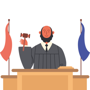 court tribune judge holding hammer png