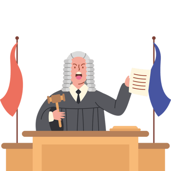 judge with gavel makes verdict png