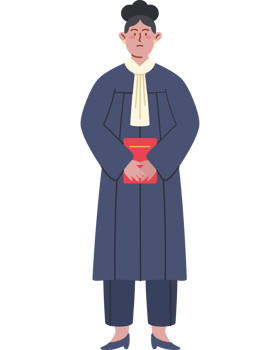 judge female with book png