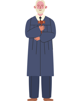 judge old man with hammer png